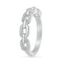 Diamond Chain Link Band in Sterling Silver &#40;1/8 ct. tw.&#41;