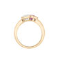Lab-Created Ruby and Lab-Created White Sapphire Toi et Moi Two-Stone Ring in Vermeil
