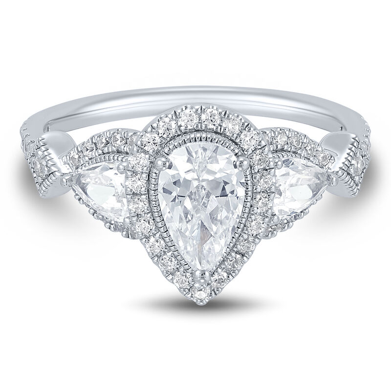 Lab Grown Diamond Engagement Ring in 10K White Gold &#40;1 1/2 ct. tw.&#41;