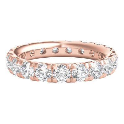 Lab Grown Diamond Comfort Fit Eternity Band in 14K Rose Gold (3 ct. tw.)