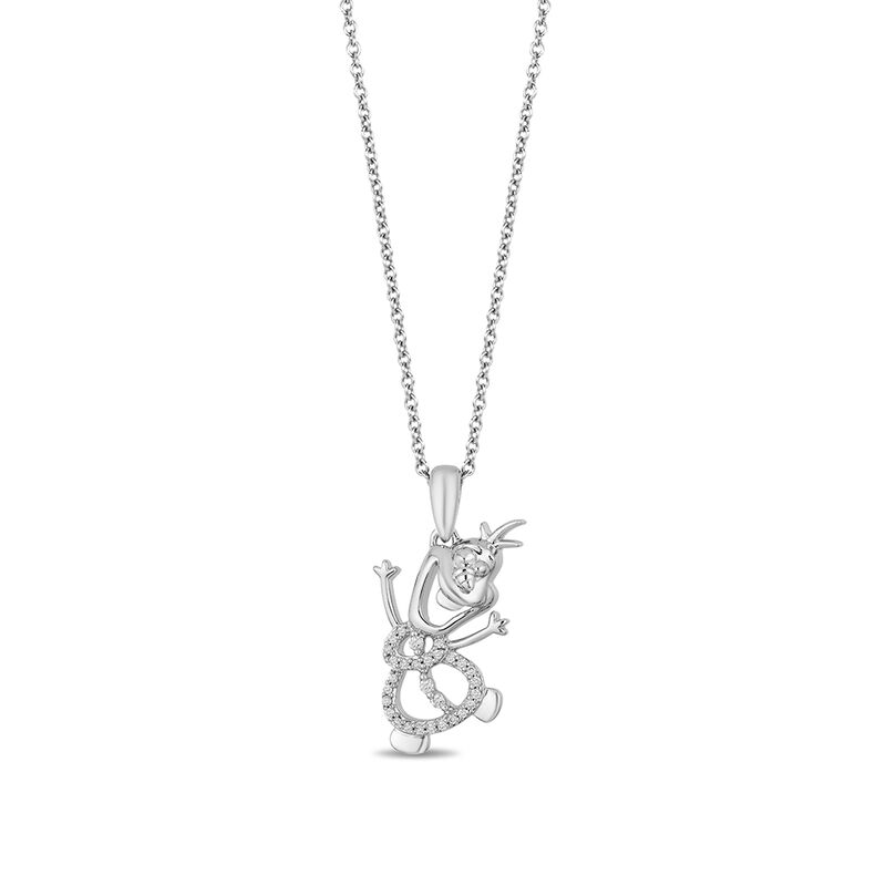 Olaf Pendant with Diamonds in Sterling Silver &#40;1/10 ct. tw.&#41;