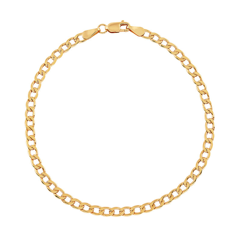 Curb Link Chain Bracelet in 14K Yellow Gold