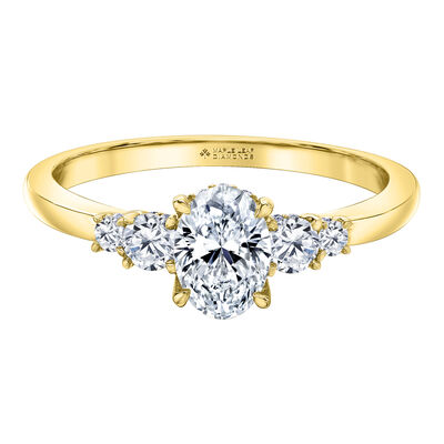 Oval-Shaped Diamond Engagement Ring in 14K Yellow Gold (1 ct. tw.)