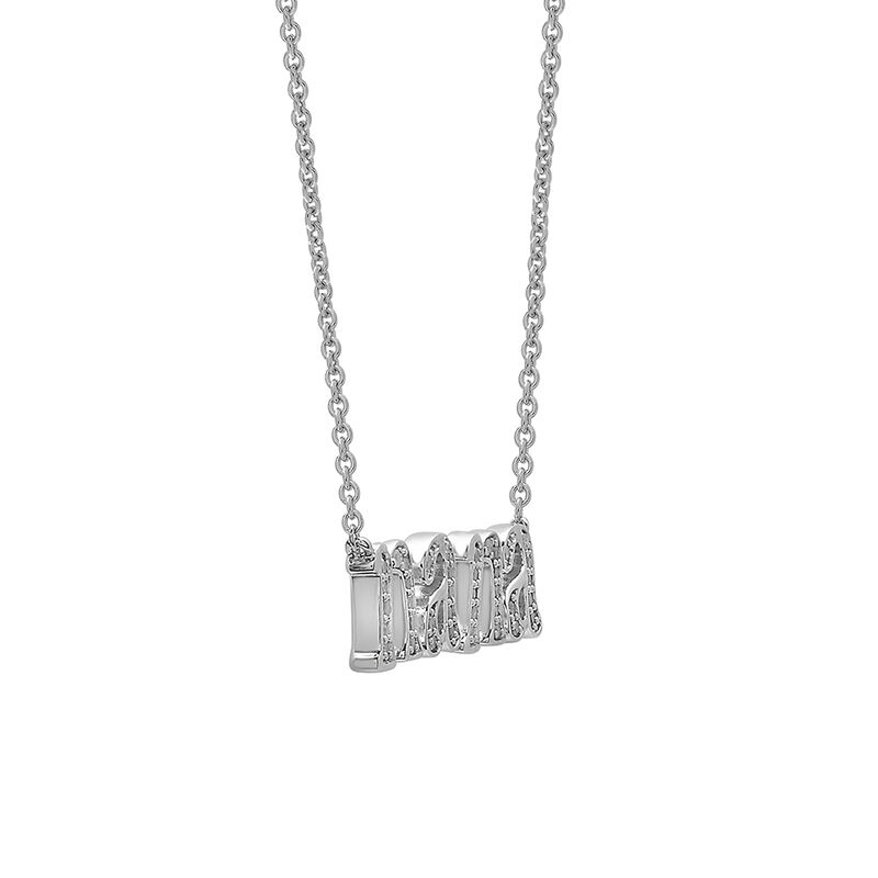 Diamond &ldquo;NANA&rdquo; Necklace in Sterling Silver &#40;1/7 ct. tw.&#41;