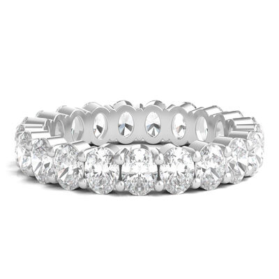 Lab Grown Oval Diamond Eternity Band in Platinum (3 ct. tw.)