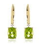 Peridot and Diamond Accent Earrings in 10K Yellow Gold