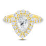 Pear-Shaped Lab Grown Diamond Halo Engagement Ring in 14K Gold &#40;3 ct. tw.&#41;