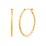 Small Hoop Earrings with Diamond-Cut in 10K Gold