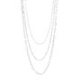 Three-Layer Paperclip Chain Necklace in Sterling Silver