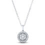 Lab Grown Diamond Pendant with Round Cluster in 14K White Gold &#40;5/8 ct. tw.&#41;