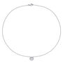 Moissanite Halo Necklace in Sterling Silver &#40;1 1/2 ct. tw.&#41;