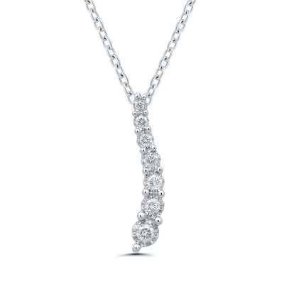 Journey Diamond Pendant in Sterling Silver