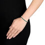 Lab-Created Emerald Tennis Bracelet in Sterling Silver