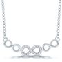 Diamond Infinity Necklace in Sterling Silver