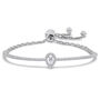 Moissanite Bolo Bracelet with Pear-Shaped Stone in Sterling Silver &#40;3/4 ct. tw.&#41;