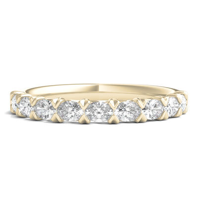Lab Grown Diamond Oval Pave East-West Band in 14K Gold (1 ct. tw.)