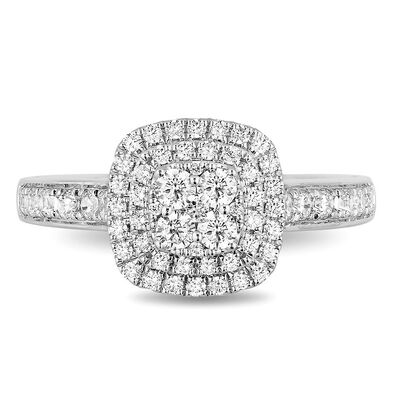 Enchanted Disney 5/8 ct. tw. Diamond Belle Engagement Ring in 14K White & Rose Gold