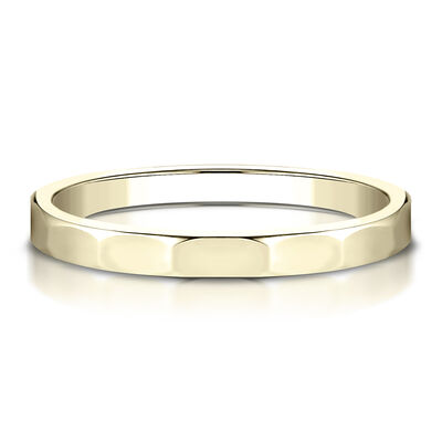 Faceted Wedding Band in 14K Yellow Gold