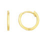 Huggie Hoop Earrings with Rounded Edges in 14K Yellow Gold 