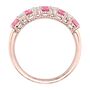 Pink Sapphire &amp; 1/7 ct. tw. Diamond Band in 10K Rose Gold