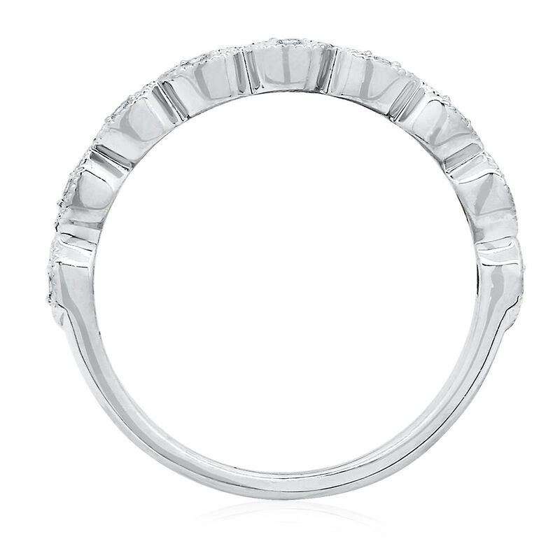 Lab Created White Sapphire Twist Stack Ring in Sterling Silver