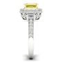 Lab Grown Yellow Diamond Halo Radiant-Cut Engagement Ring in 14K Yellow &amp; White Gold &#40;2 ct. tw.&#41;
