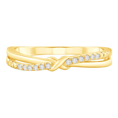 Diamond Accent Knot Band in 10K Yellow Gold