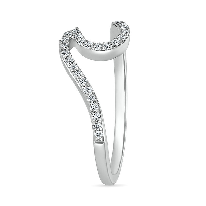 Diamond Wave Ring in Sterling Silver &#40;1/7 ct. tw.&#41;