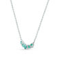 Emerald and Diamond Necklace in 10K White Gold