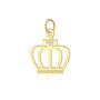 Crown Charm with Diamond Accent in 10K Yellow Gold