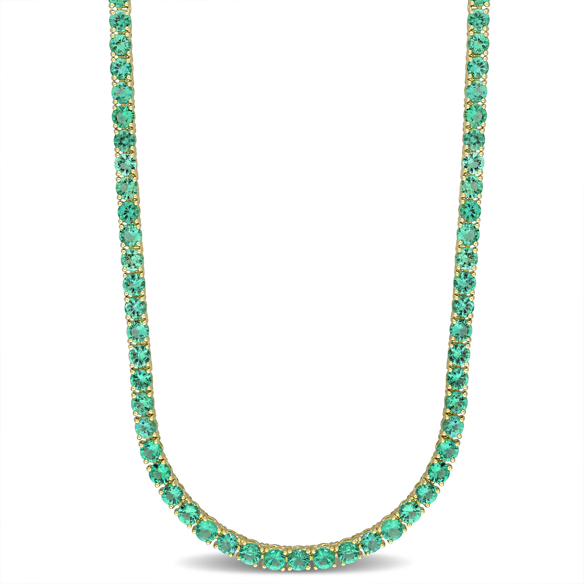 14K Gold 3 Prong Emerald Tennis Chain 66796: buy online in NYC. Best price  at TRAXNYC.