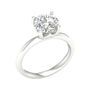 Lab Grown Diamond Round Solitaire Engagement Ring in 14K White Gold &#40;3 ct.&#41;