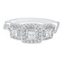 Princess-Cut Diamond Three-Stone Engagement Ring in 10K White Gold &#40;1/2 ct. tw.&#41;