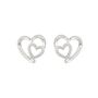 Diamond Double Heart Bracelet, Pendant &amp; Earrings Box Set in Sterling Silver