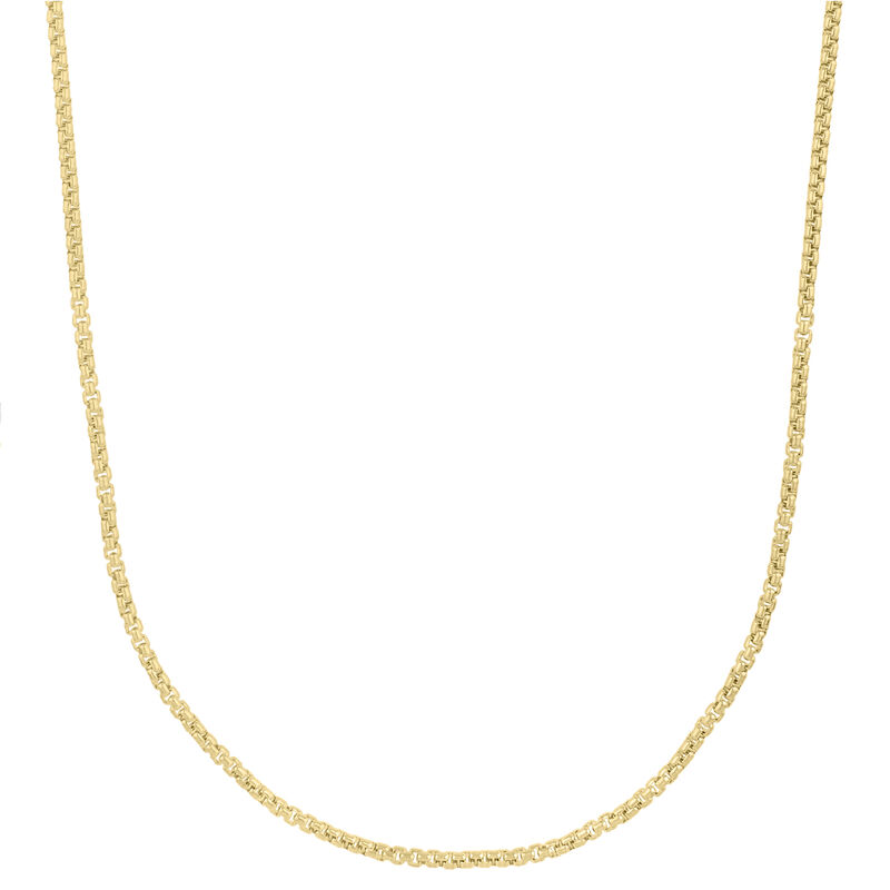 Solid Box Chain in 14K Yellow Gold, 2.5MM, 20&quot;
