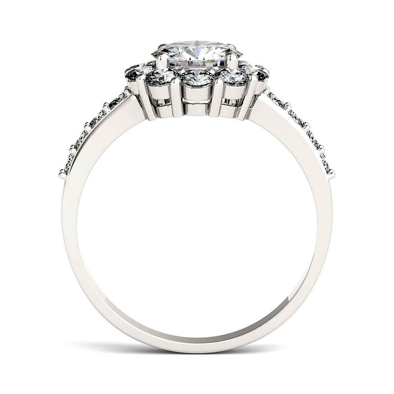 Moissanite Halo Ring in 14K White Gold &#40;1 4/5 ct. tw.&#41;