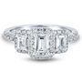 Lab Grown Diamond Three-Stone Emerald-Cut Engagement Ring in 14K White Gold &#40;1 1/2 ct. tw.&#41;
