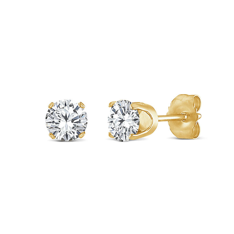 Round Diamond Stud Earrings in 14K Yellow Gold &#40;1/2 ct. tw.&#41;