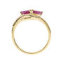 Marquise Ruby Ring with Diamond Accents in 10K Yellow Gold