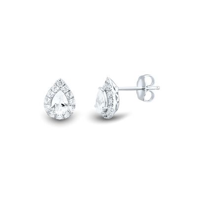 1 ct. tw. Lab Grown Diamond Stud Earrings in 14K White Gold