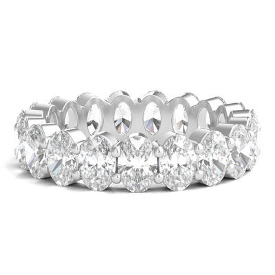 Lab Grown Oval Diamond Eternity Band in Platinum (5 ct. tw.)