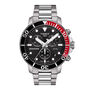 Black Seastar 1000 Chronograph Men&rsquo;s Watch in Stainless Steel