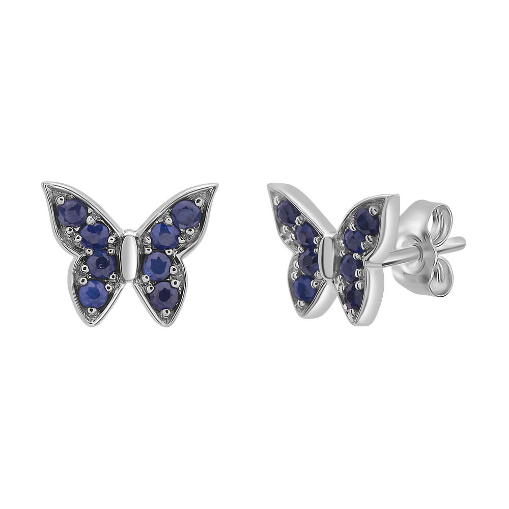 Blue Butterfly Tear Drop Stud Style earring – Neshe Fashion Jewelry