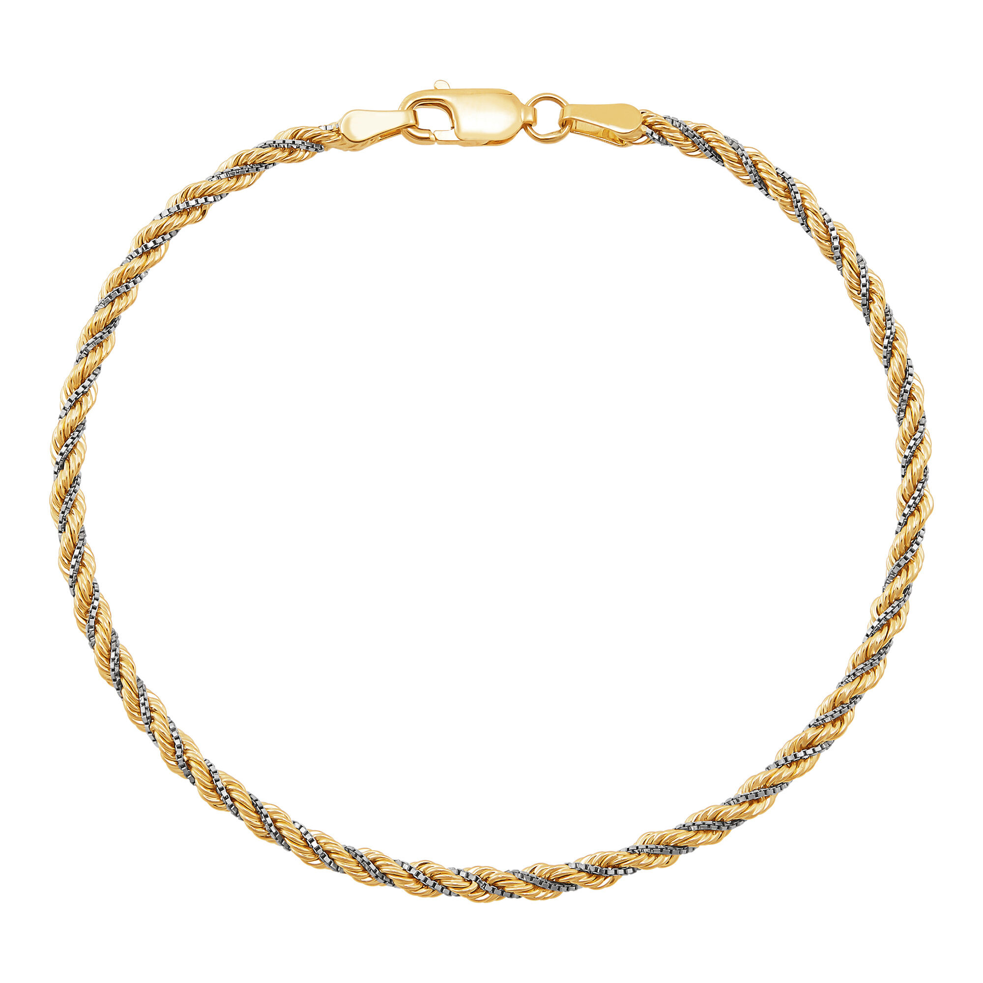 Gold Colored Jewelry|stainless Steel Gold Plated Twisted Rope Chain Bracelet  For Women
