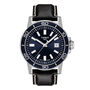 Blue Supersport Gent Men&rsquo;s Watch with Black Leather Bracelet in Stainless Steel