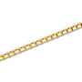 Round Box Link Bracelet in Yellow Gold Ion-Plated Stainless Steel, 6.5MM, 9&rdquo;