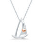 Sailboat Pendant with Diamond Accent in Sterling Silver &amp; 14K Rose Gold