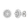 Diamond Burst Earrings in Sterling Silver &#40;1/10 ct. tw.&#41;