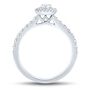 Lab Grown Diamond Marquise Halo Engagement Ring in 14K White Gold &#40;1 1/4 ct. tw.&#41;