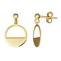 Circle Drop Earrings in 14K Yellow Gold